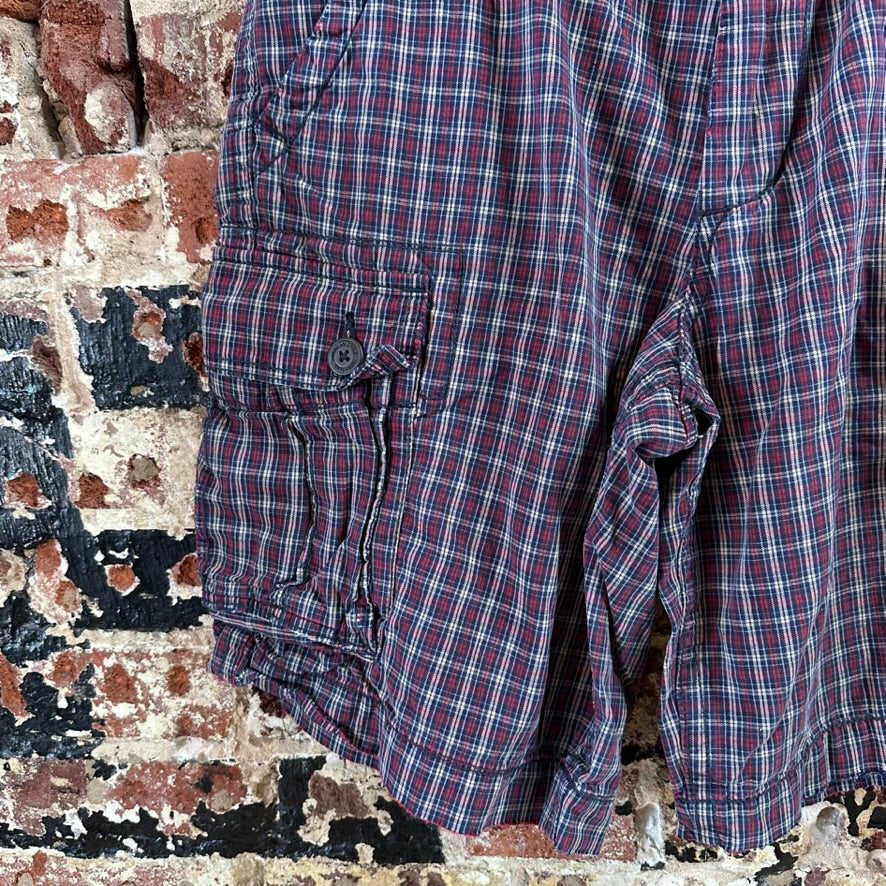Abercrombie Plaid Cargo Shorts Mens 30