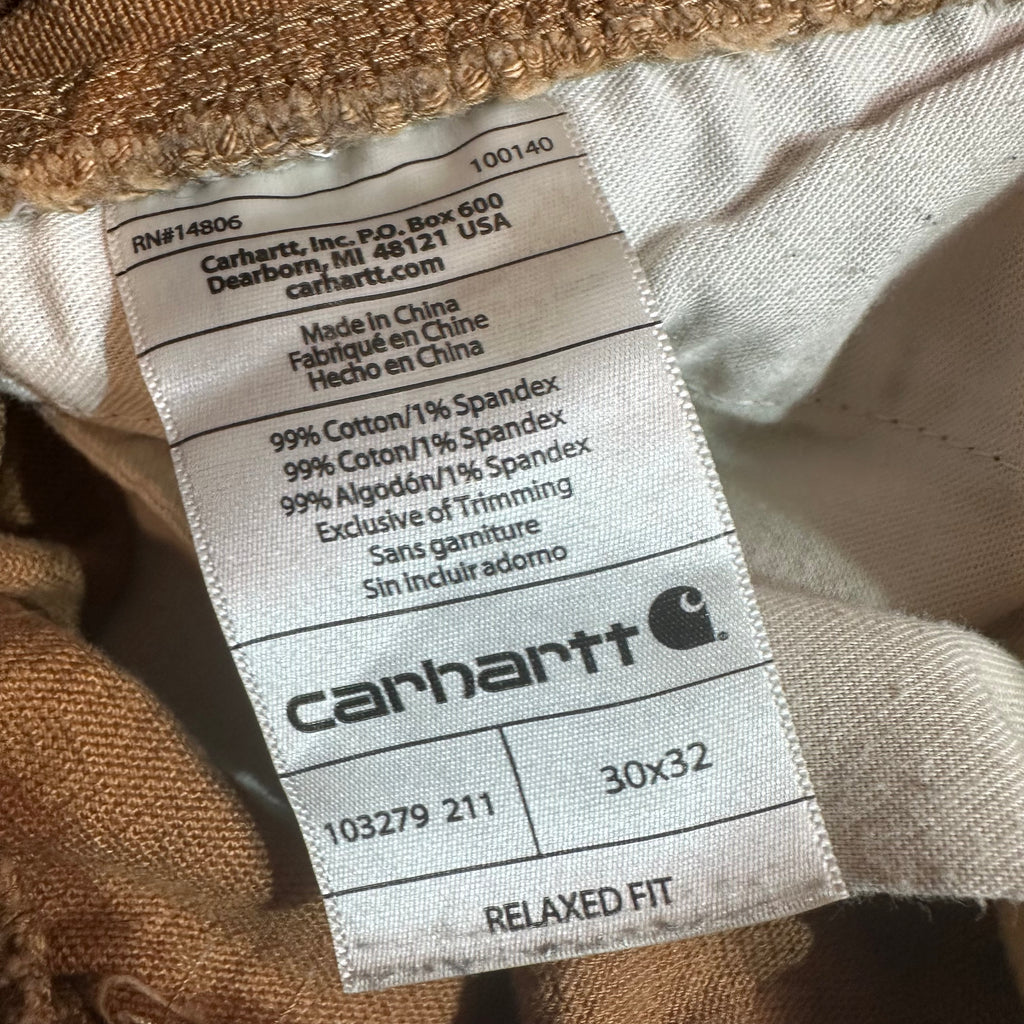 Carhartt Mens 30x32 Brown Pants