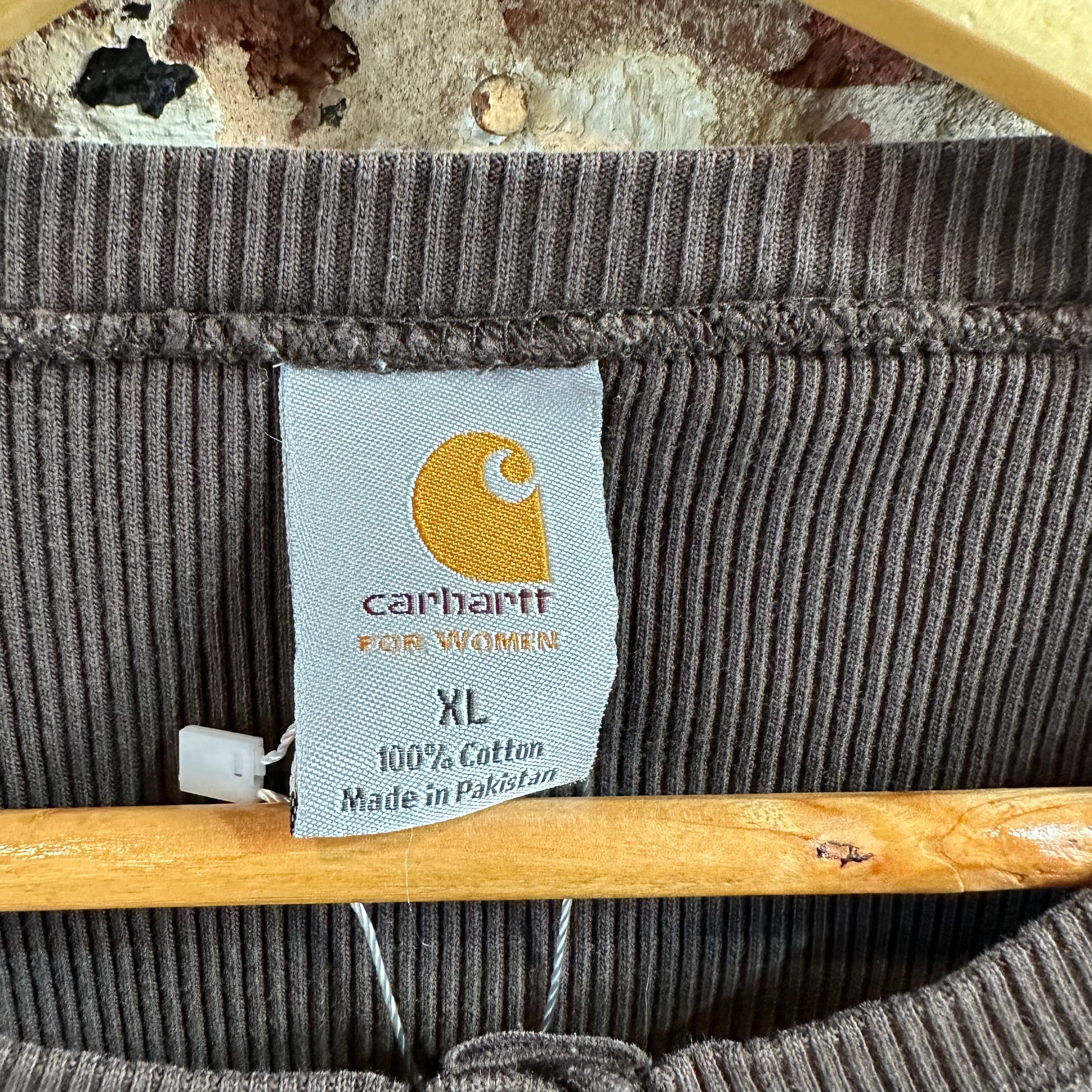 Carhartt Womens XL Brown Henley Thermal