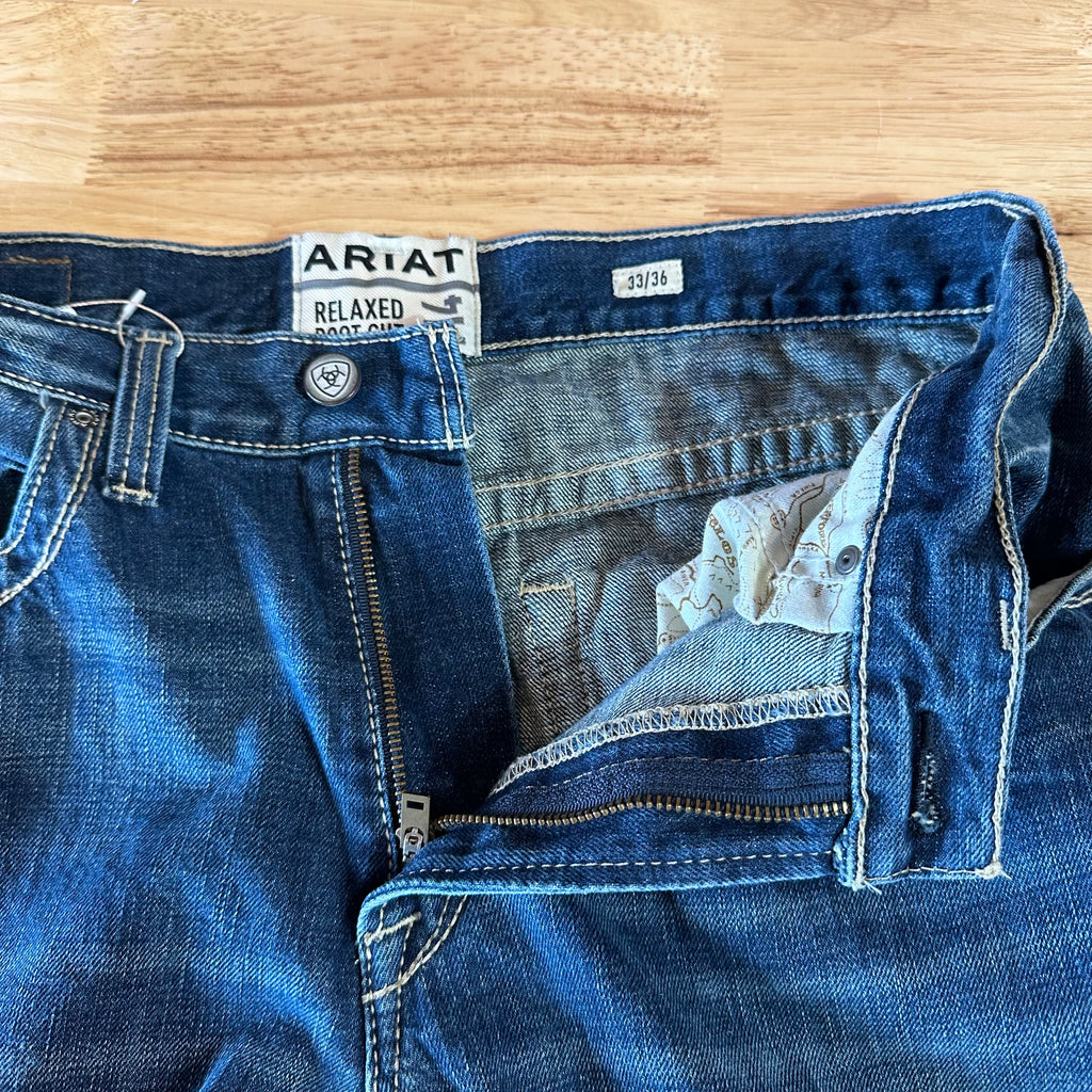 Ariat M4 Mens 33x36 Blue Jeans
