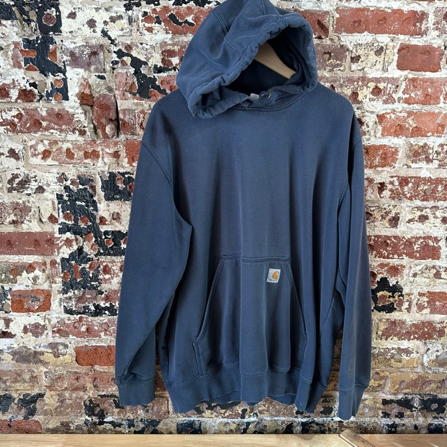 Carhartt Blue Hoodie Sweatshirt Mens XL