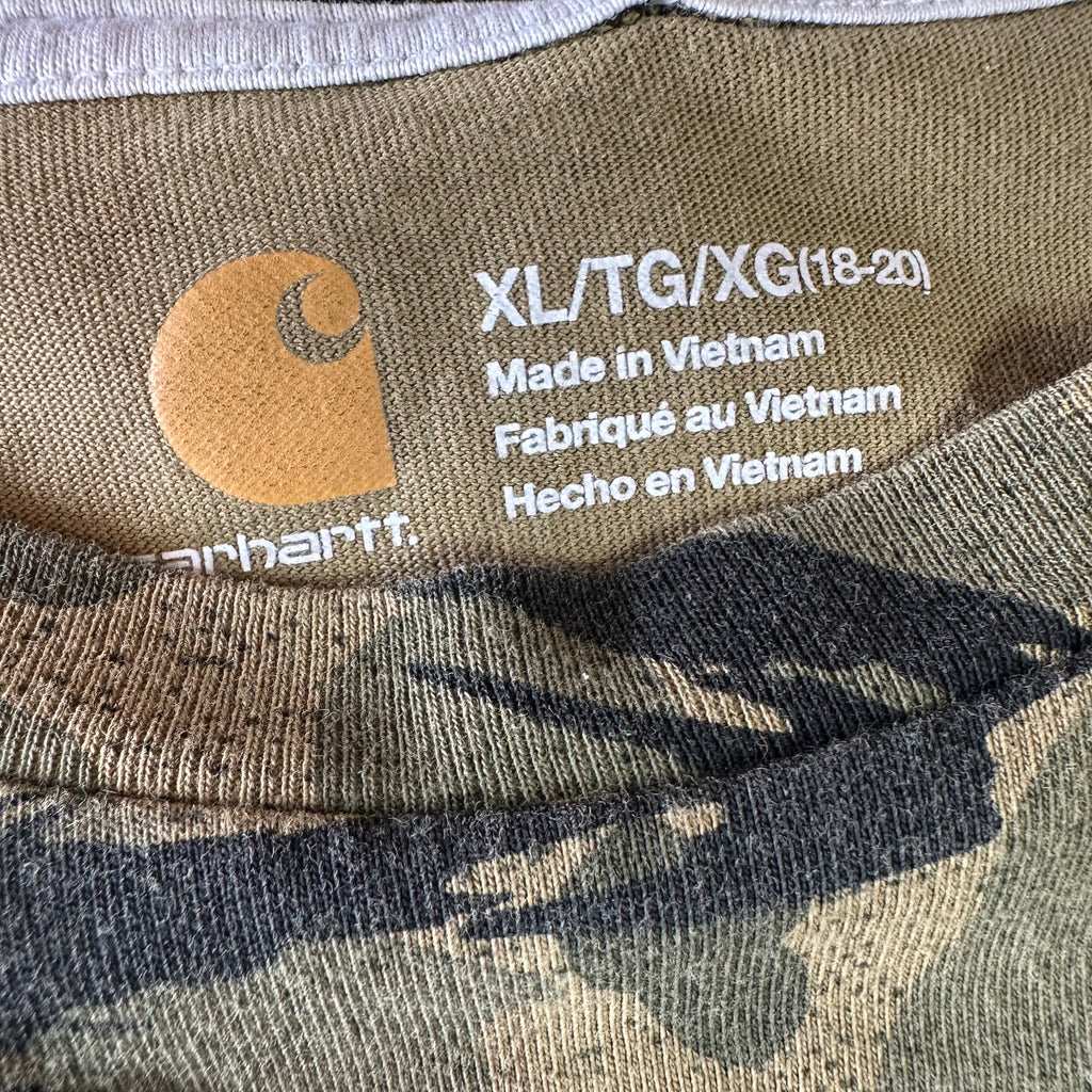 Carhartt Long Sleeve Camo T-Shirt Boys XL Outdoor Hunting