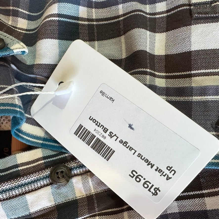 Ariat Pro Shirt Mens Large Button Down plaid Western Cowboy Rodeo long sleeve