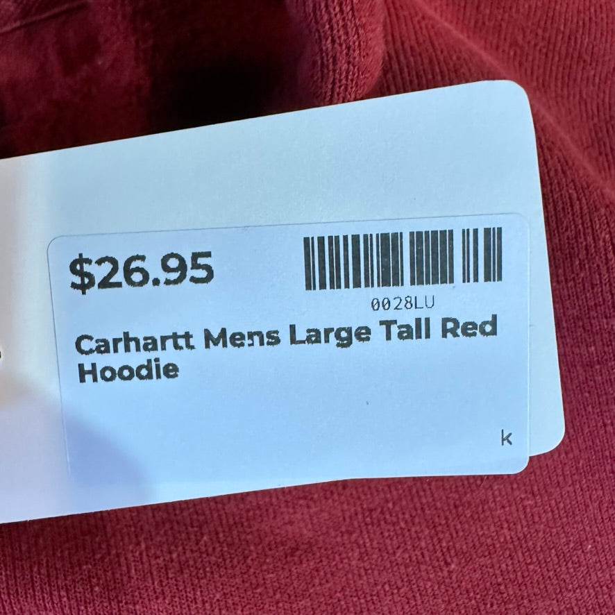 Carhartt Men's Large Tall Red Hoodie