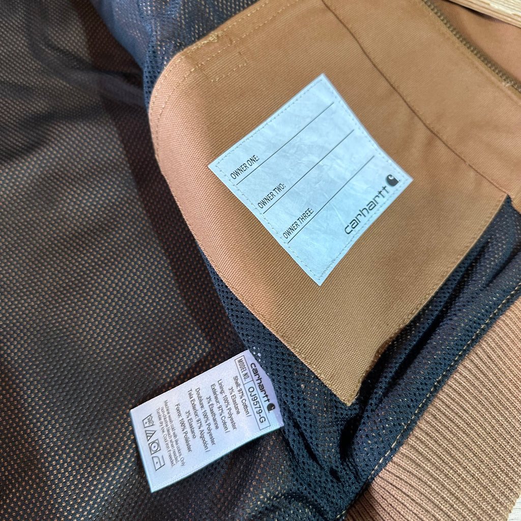 Carhartt Jacket Youth Girls Small (7-8) Rugged Flex Canvas Bomber Coat NEW Brown