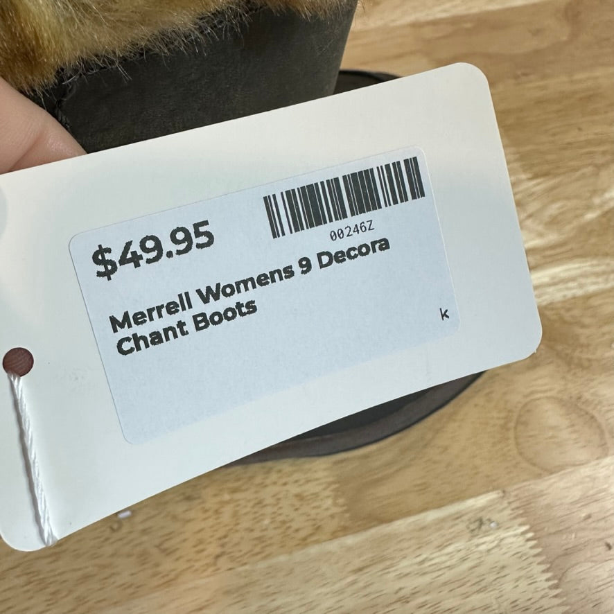 Merrell Decora Chant Black Womens 9 Waterproof Leather Insulated Winter Boots