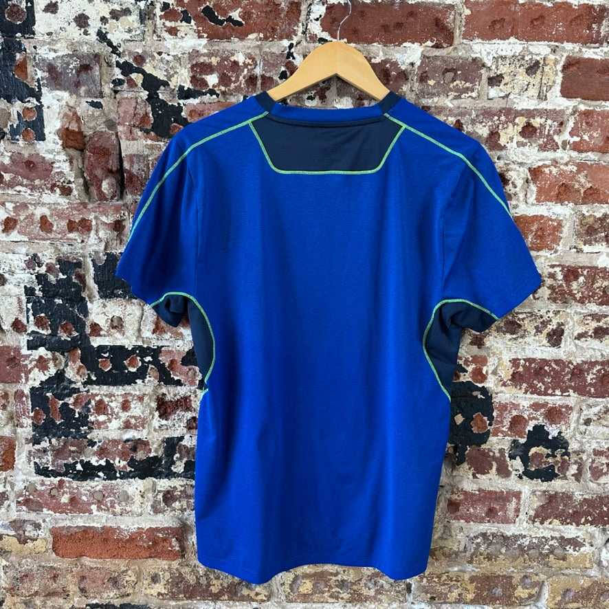 The North Face Short Sleeve T-Shirt Tee Blue Base layer Mens Small Workout