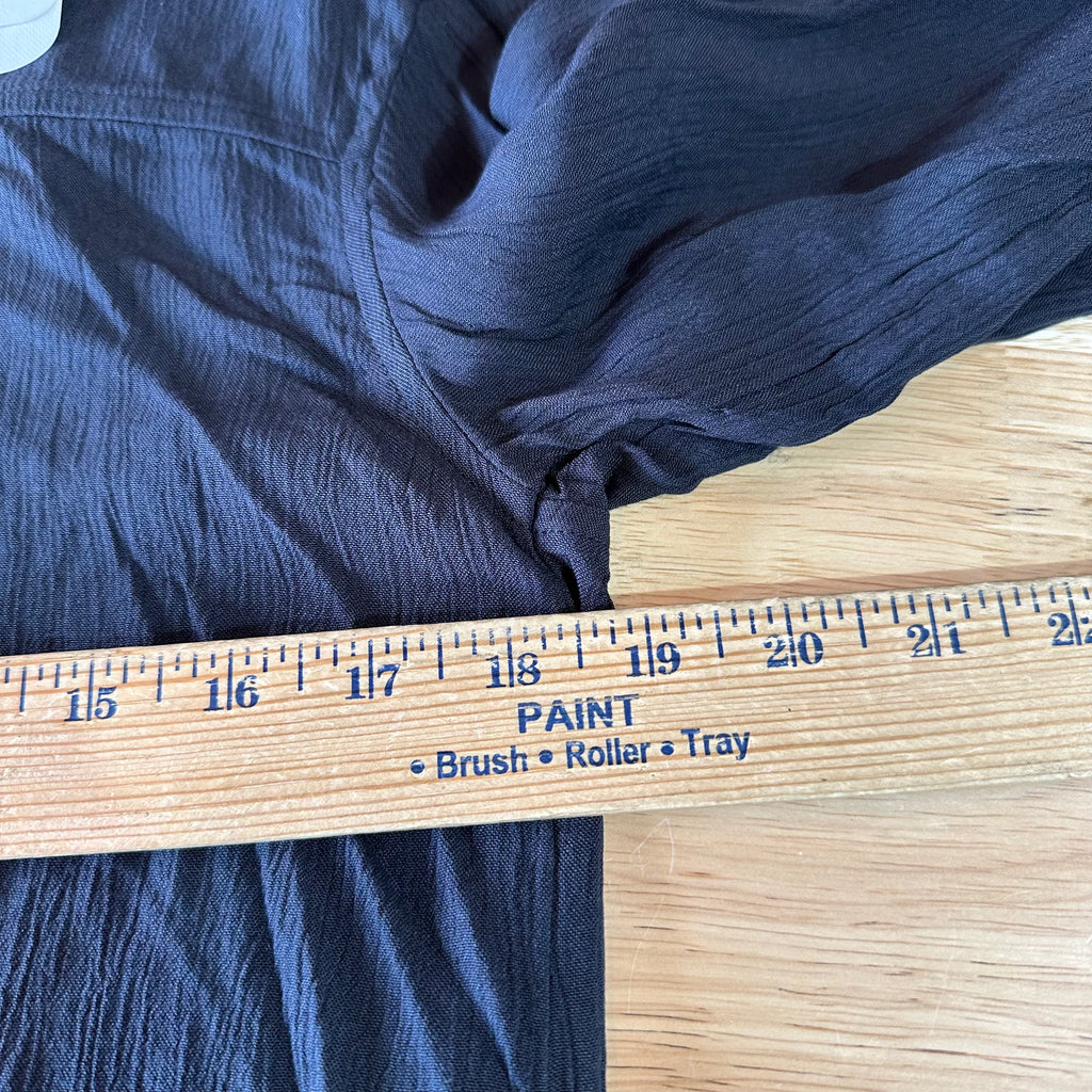 NWT PrAna Fernie Shirt Womens Small Black Crinkle Button Swim Cover Up Tunic Top