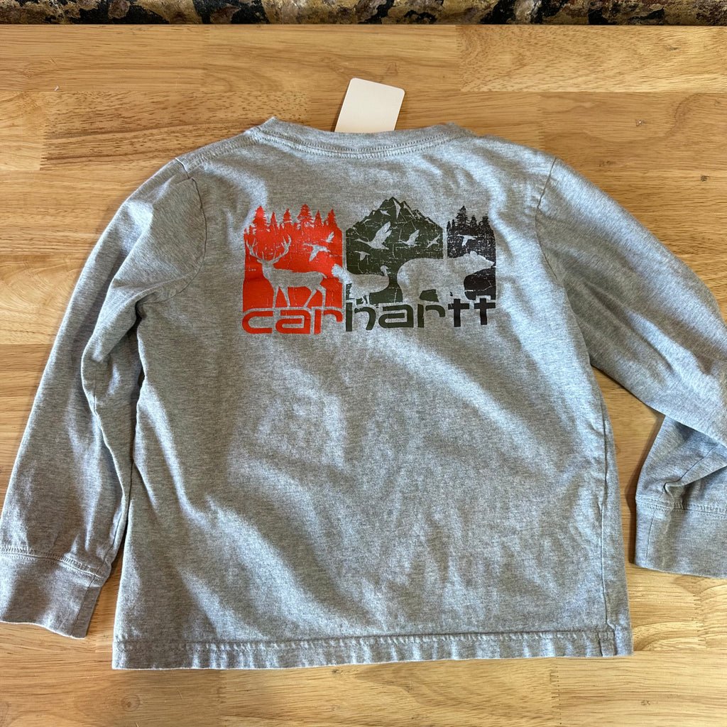 Carhartt Deer long Sleeve T-Shirt Boys 6 Gray