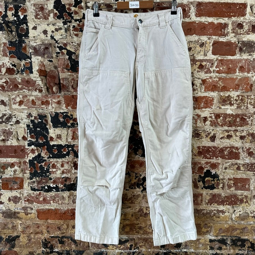 Carhartt Men’s Double Knee Workwear Pants 30x30 White Cream