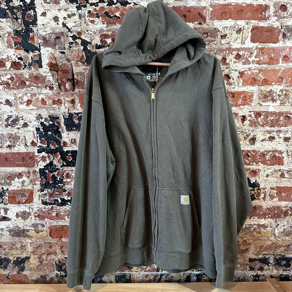 Carahrtt Green Full Zip Hoodie Mens 2XL