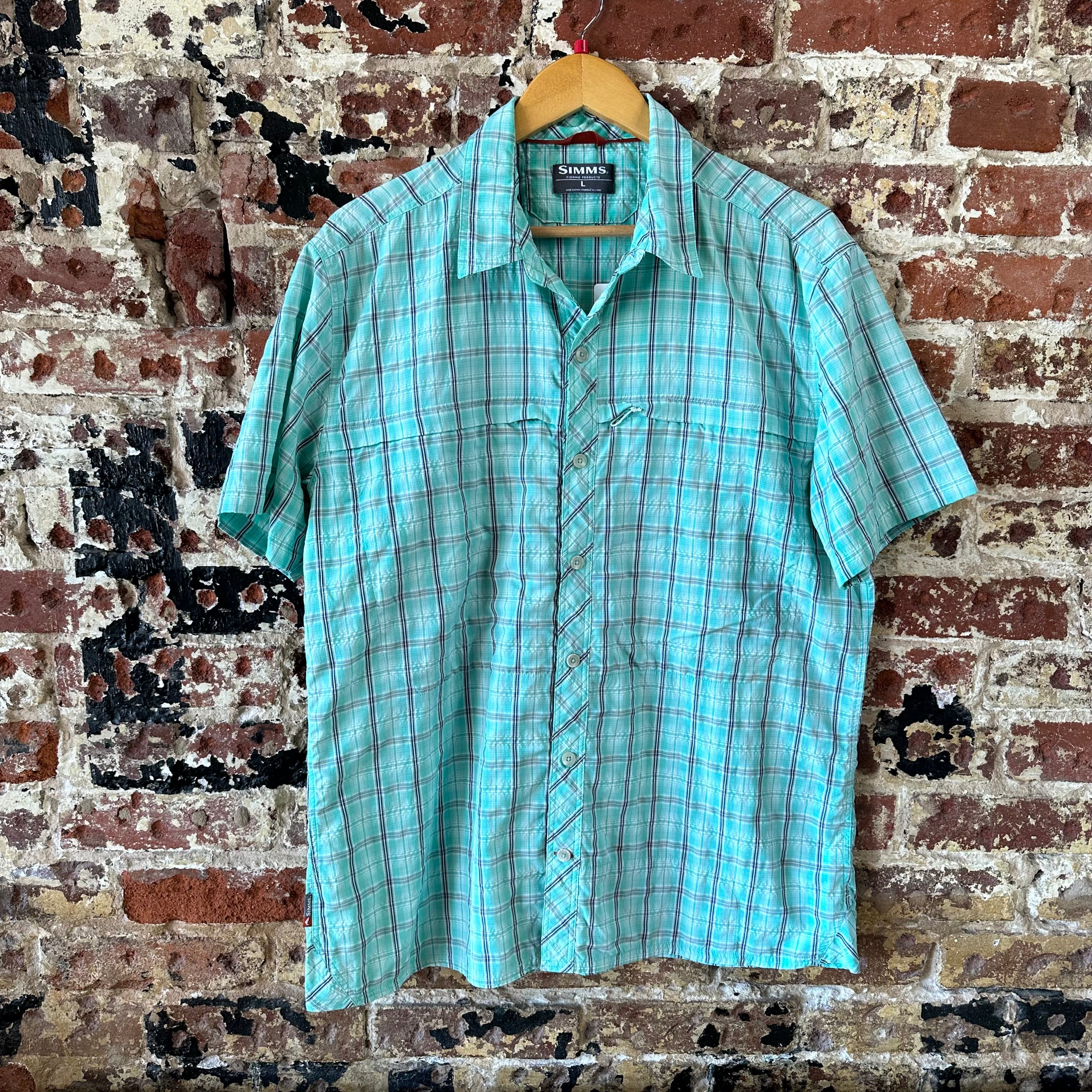 Simms Mens Large Button Up Shirt