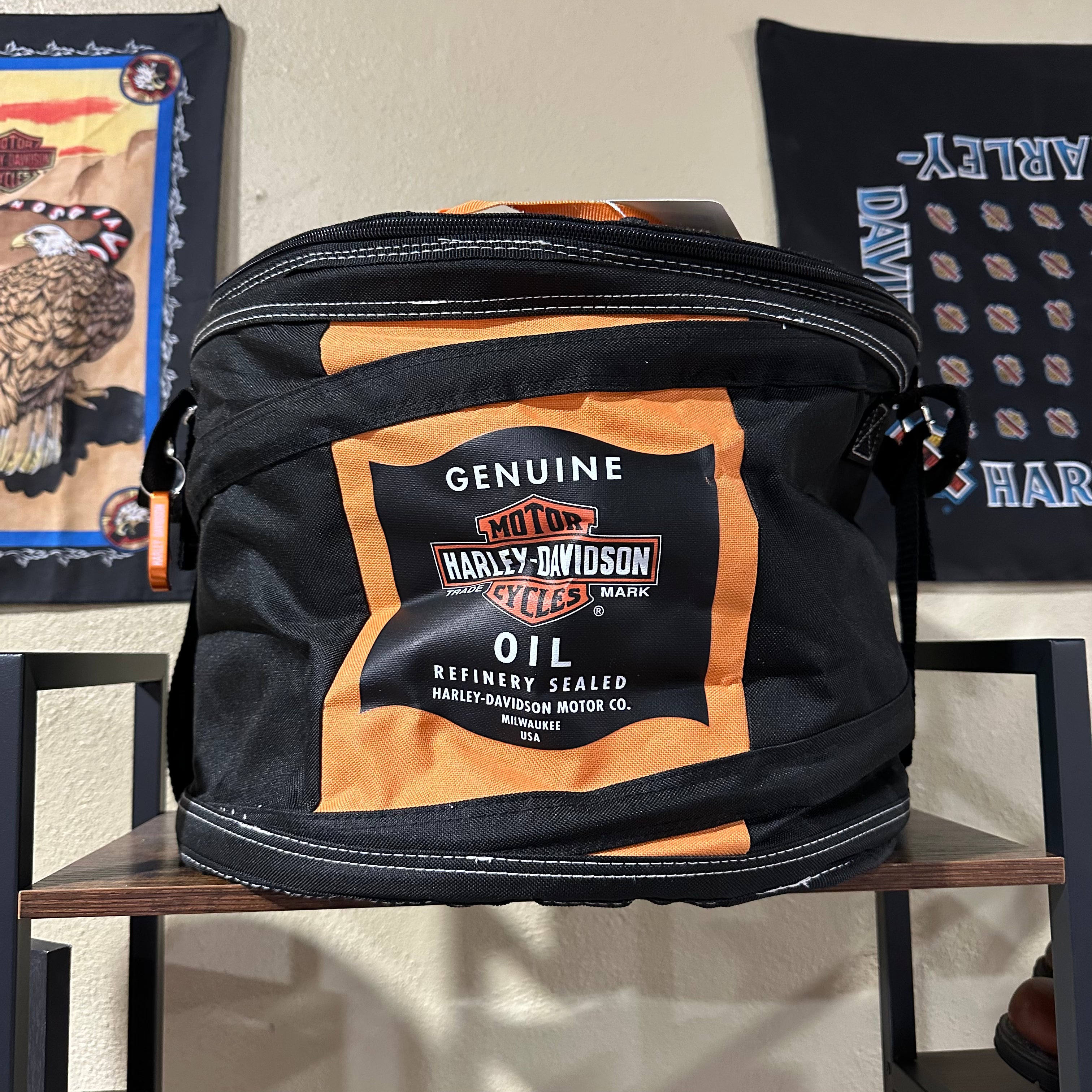 Harley Davidson Collapsible Cooler Motor Oil Can - Clean