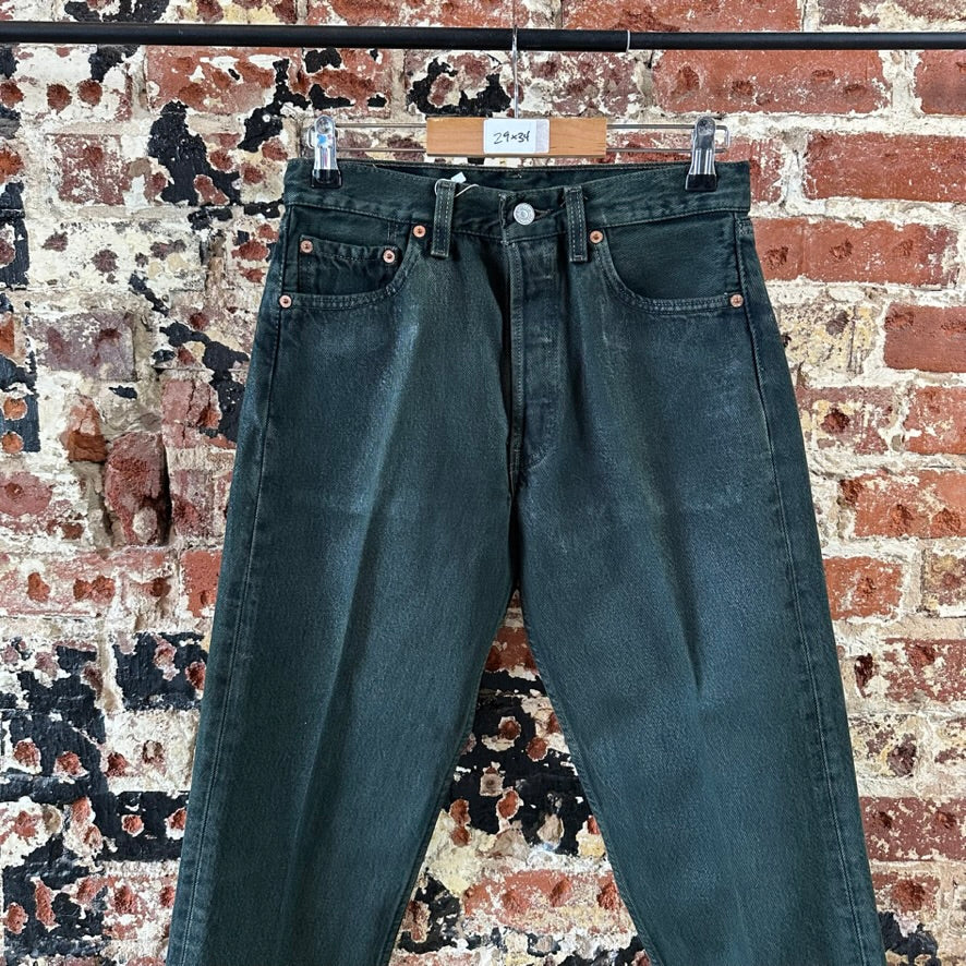 VTG Levis 501 Mens 29x34 Green Jeans