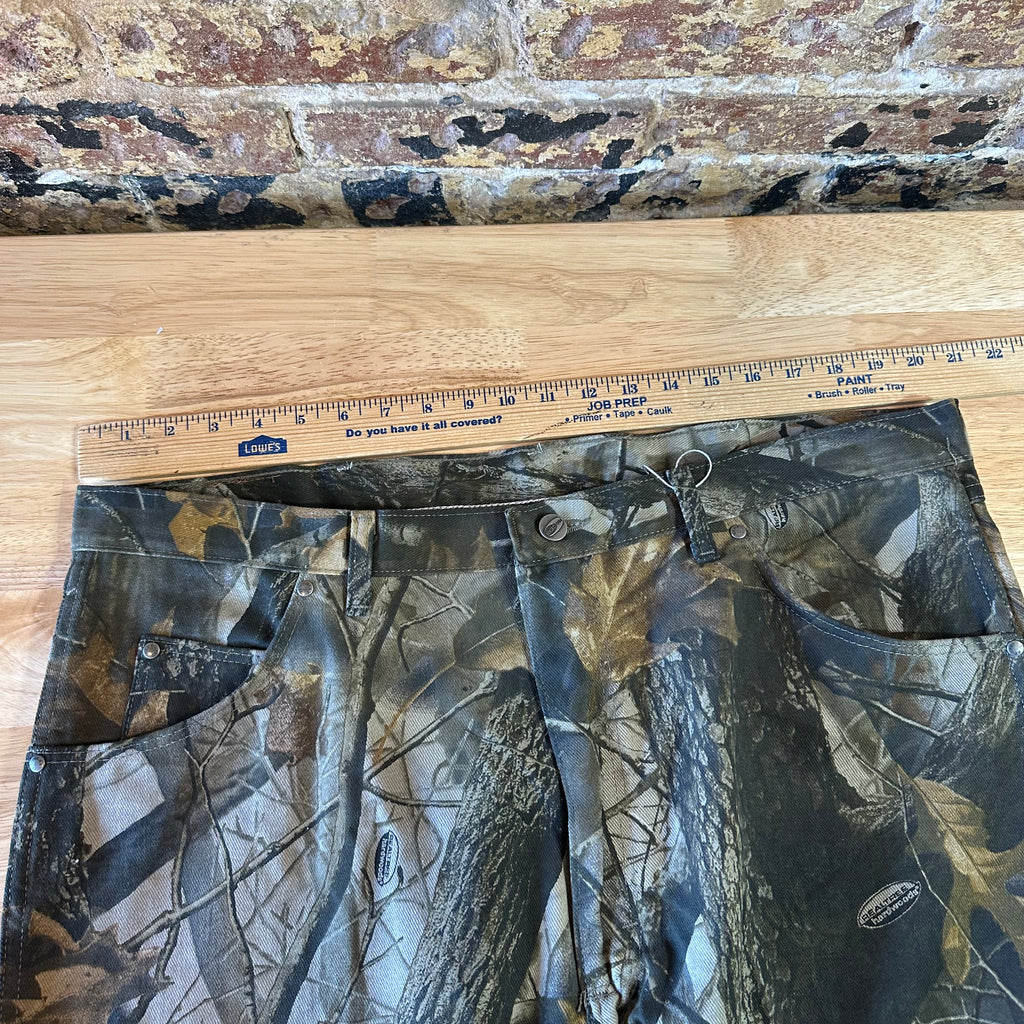 Wrangler Pro Gear Cargo Pants Mens 40x30 Brown Real Tree Camo Hunting Outdoors