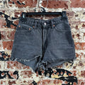 Levi's Cut Off Black Denim Jean Shorts Womens 26 Distressed