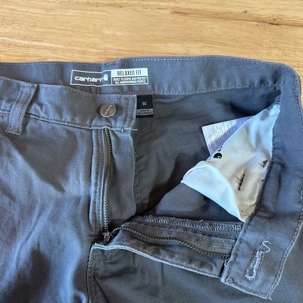 Carhartt Shorts Mens 30 workwear Rugged Flex 9.5" inseam Gray Relaxed Work