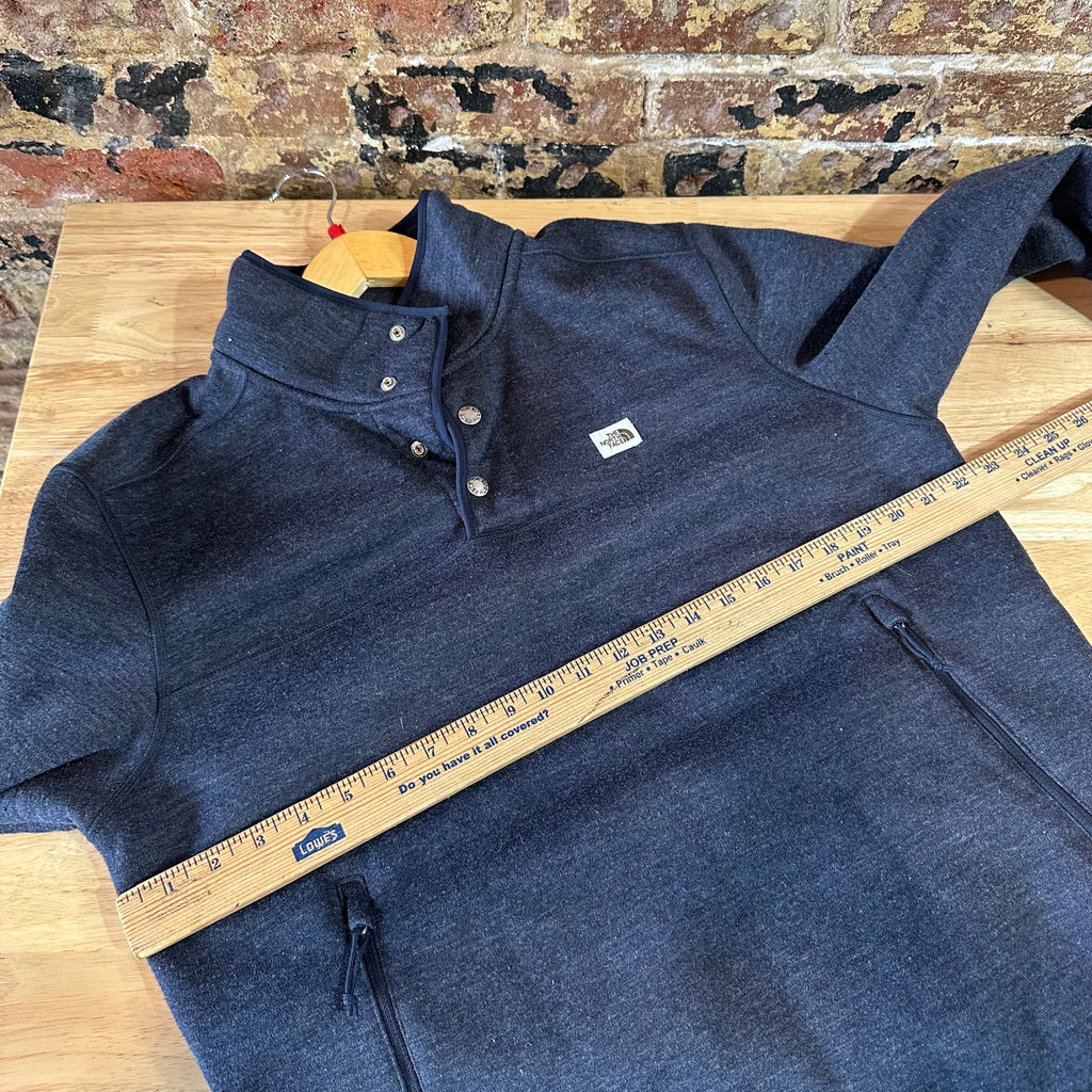 North Face Men's Large 1/4 Snap Blue