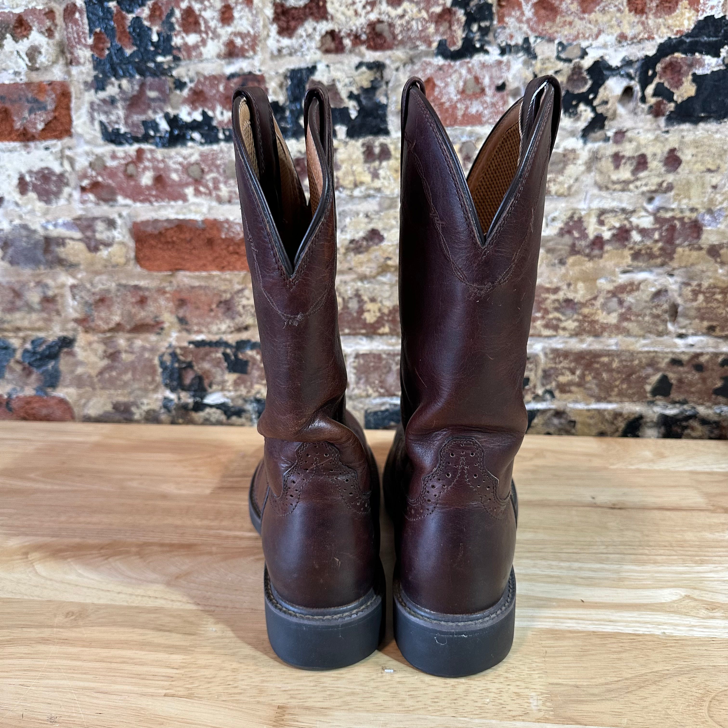 Twister Brown Leather Western Cowboy Boots Mens 9D