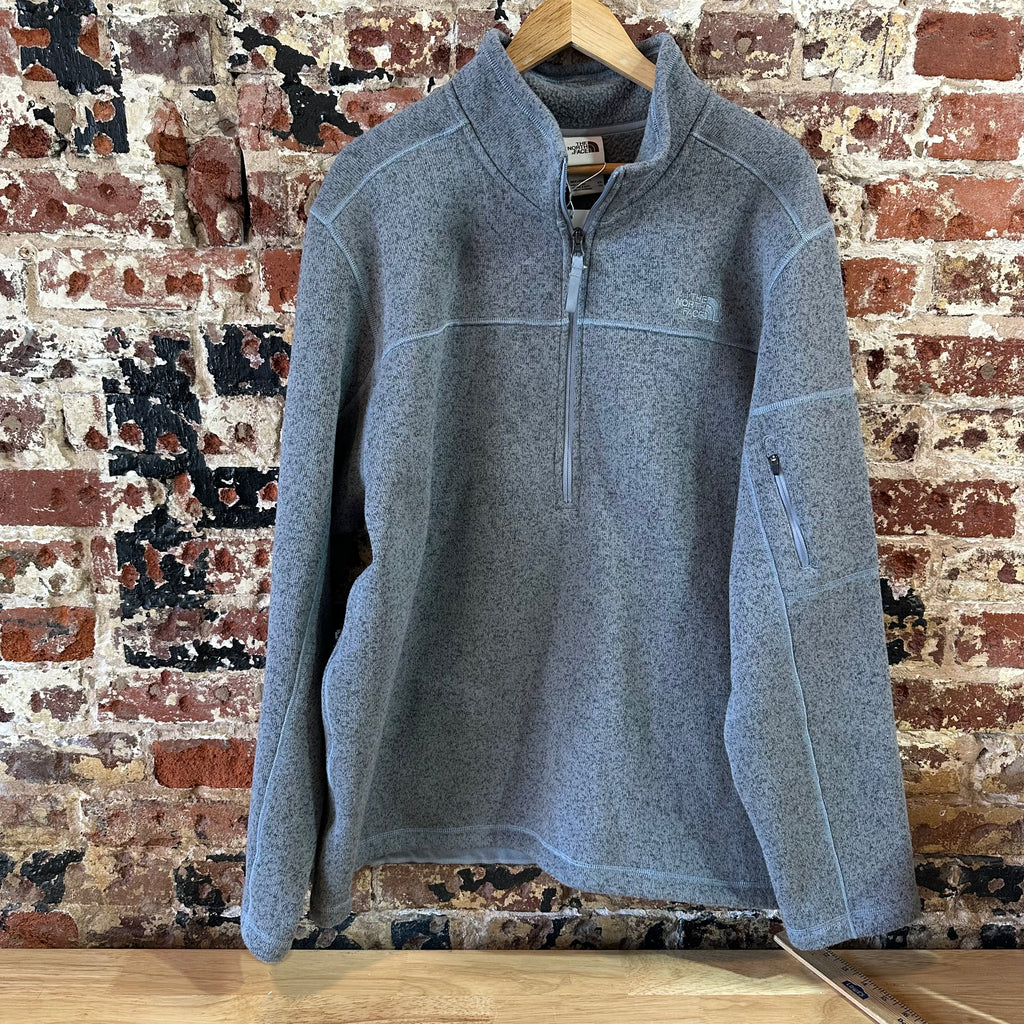 North Face Gray 1/4 Zip Mens 2XL