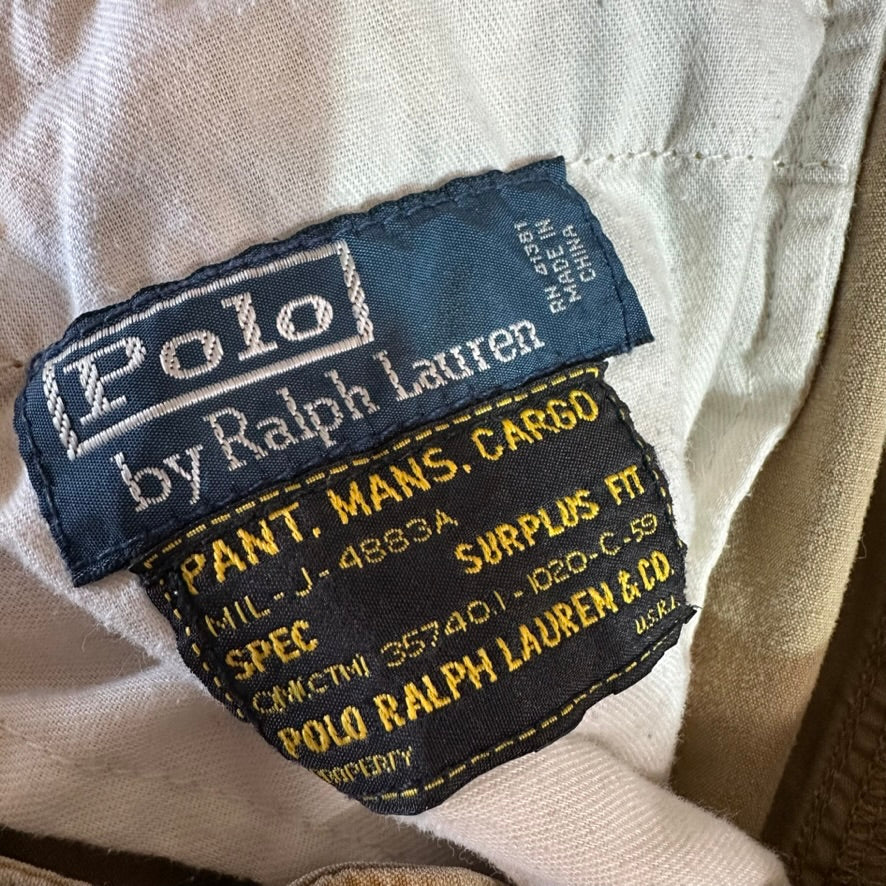 Polo Jeans Company Mens Surplus Cargo Shorts Size 42 Brown