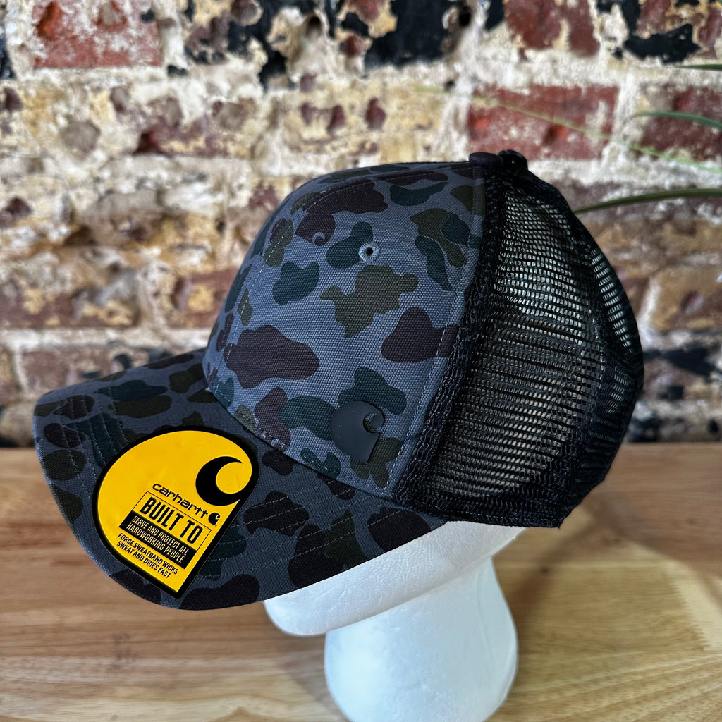 Carhartt Black gray Trucker Snap Mesh Back Hat hunting New