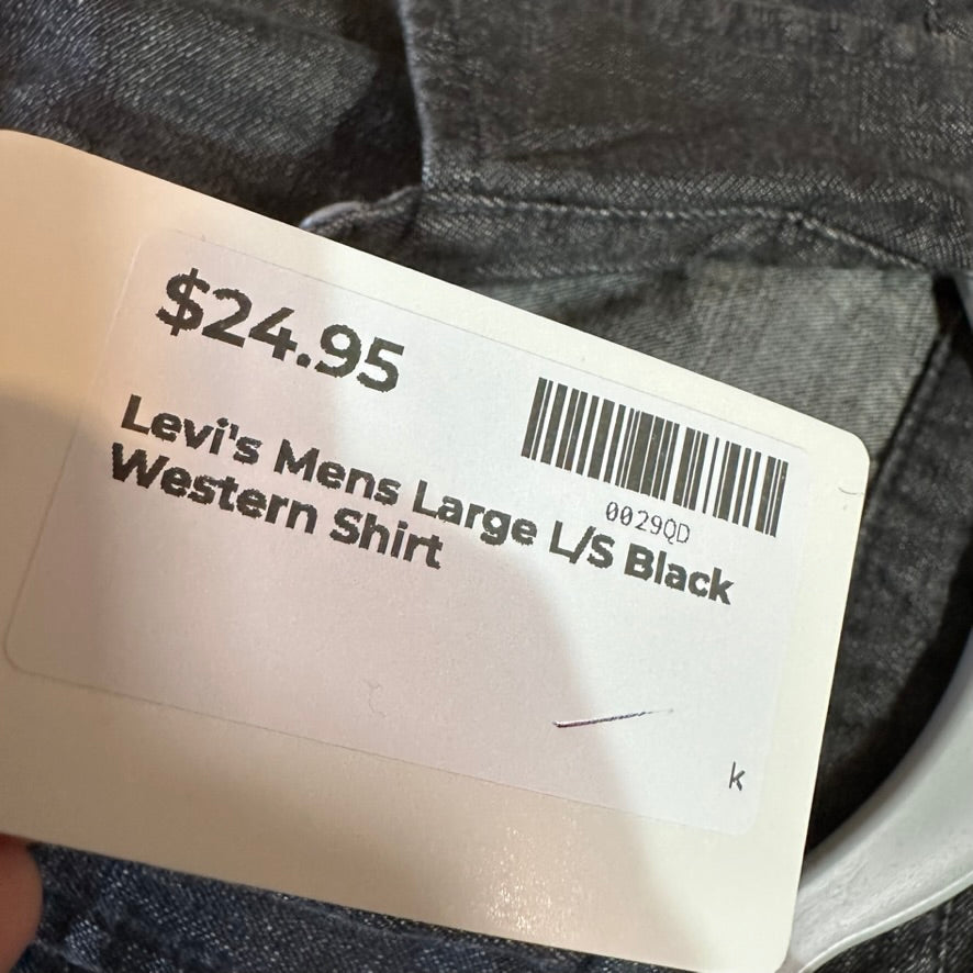 Levi's Men's Large Black Western Shirt