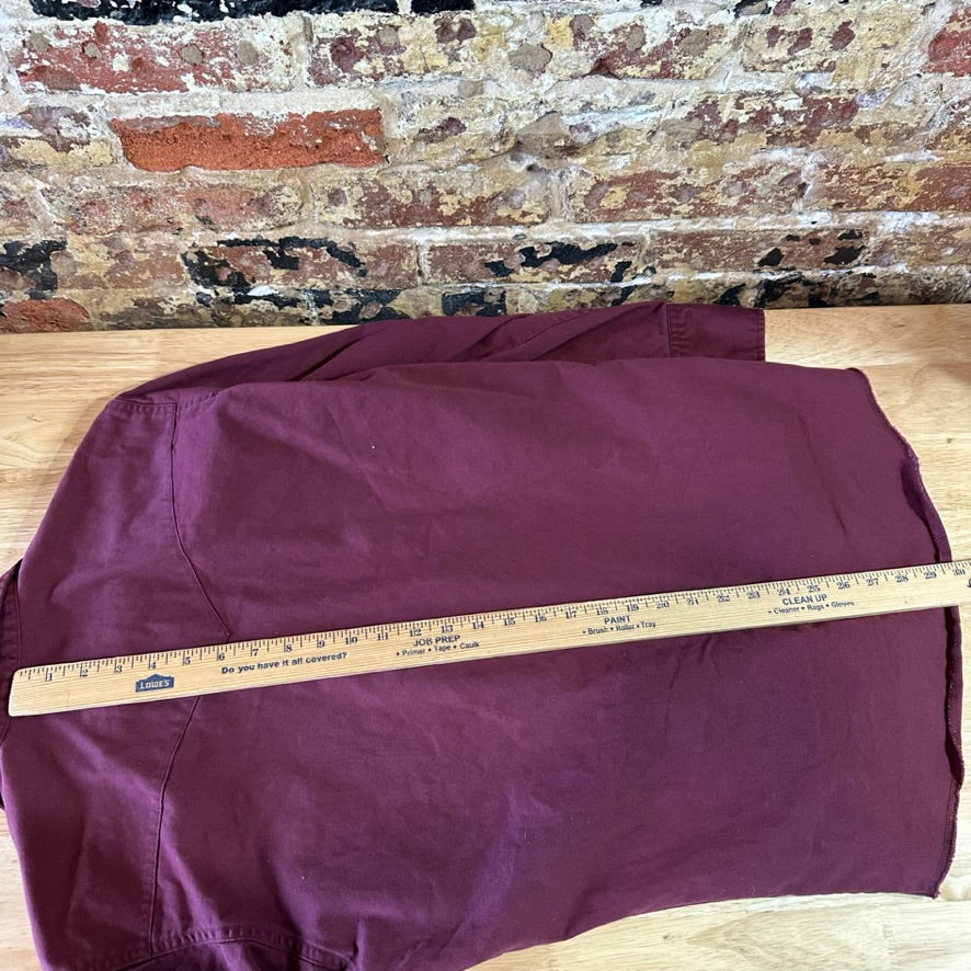 Wrangler Button Up Shirt Mens Medium Western Long Sleeve Purple