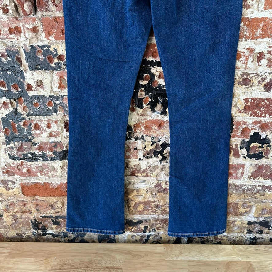 Rock & Roll Cowgirl Boyfriend Jeans Womens 27x32 Blue Denim Stretch Thick Stitch