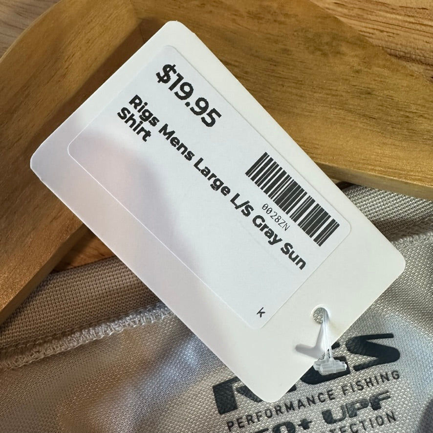 Rigs Large Gray L/S Sun Shirt