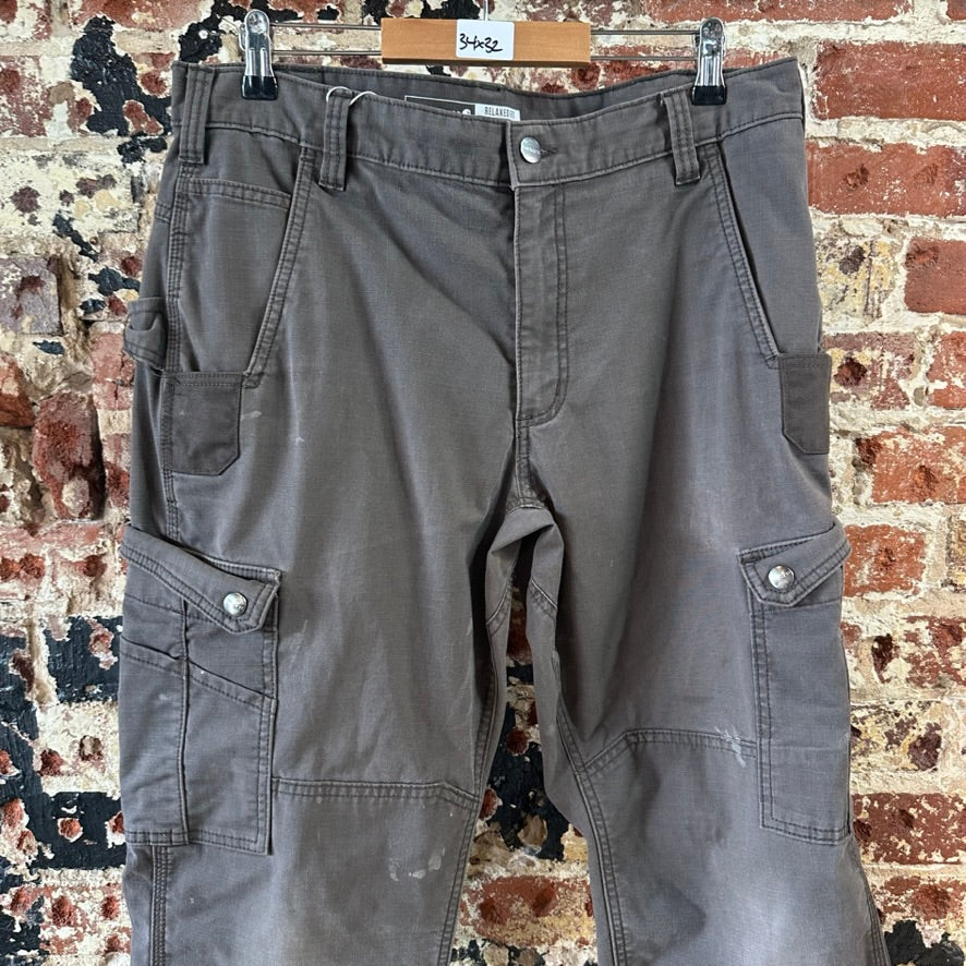 Carhartt Mens 34x32 Gray Cargo Pants