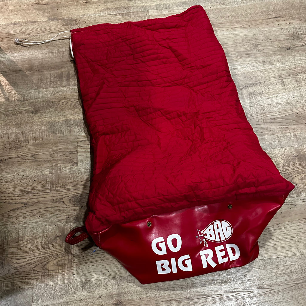 RARE 80s Vintage Nebraska Go Big Red Warm Bag game day Carry in the bag