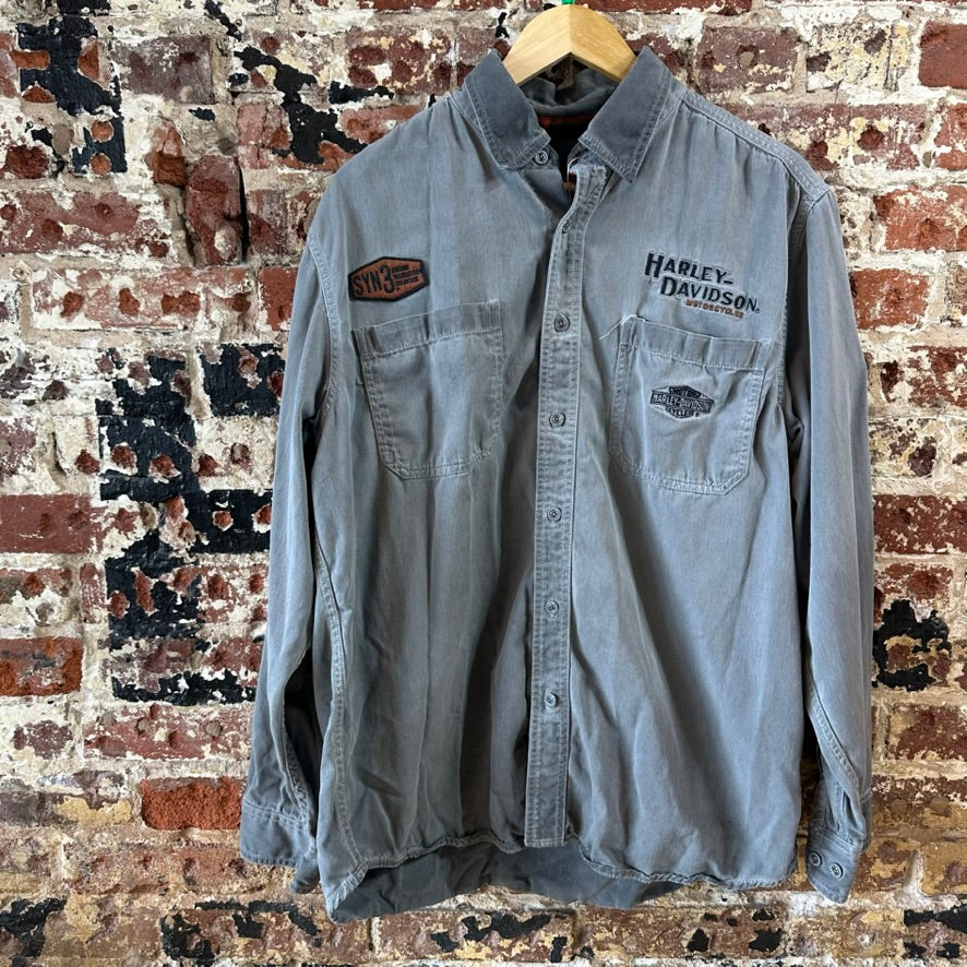 Harley Mens XL L/S Button Up