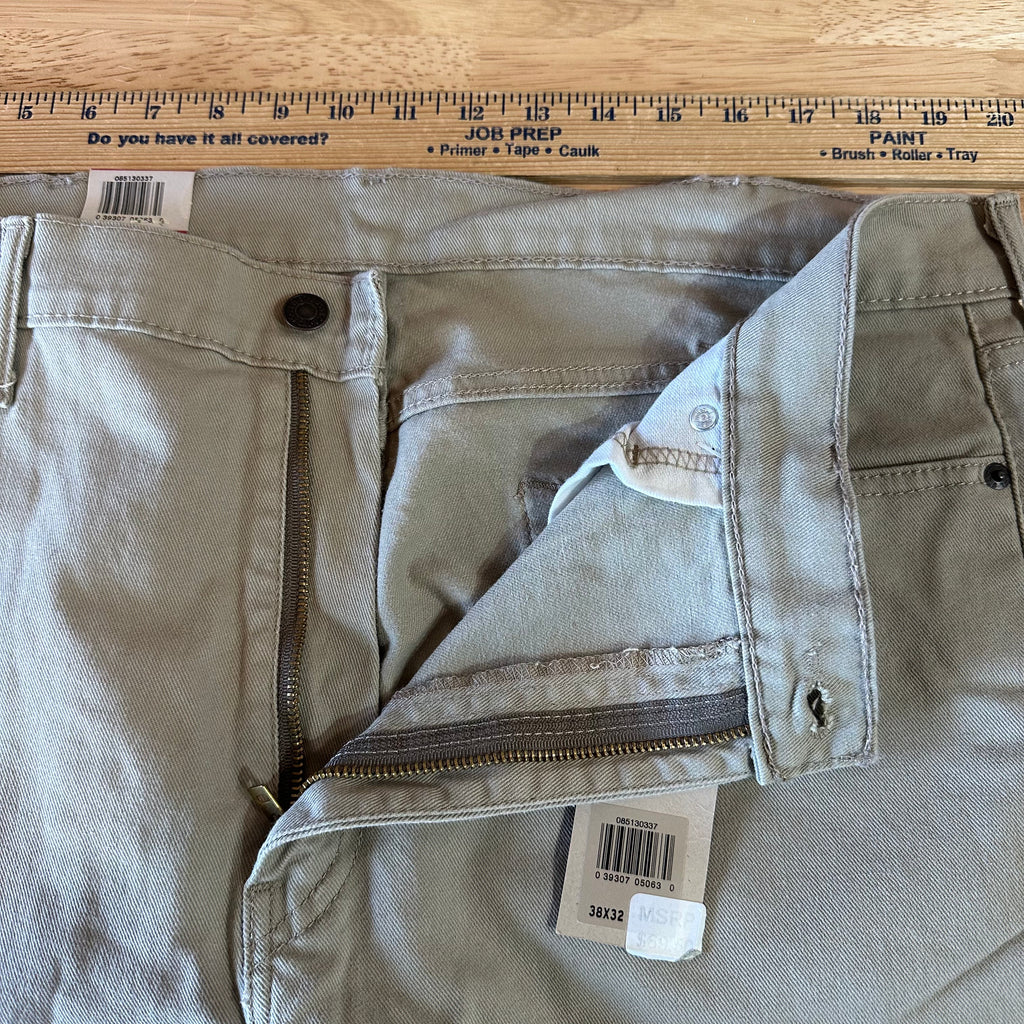 Levis 513 Mens 38x30 Tan Jeans NEW