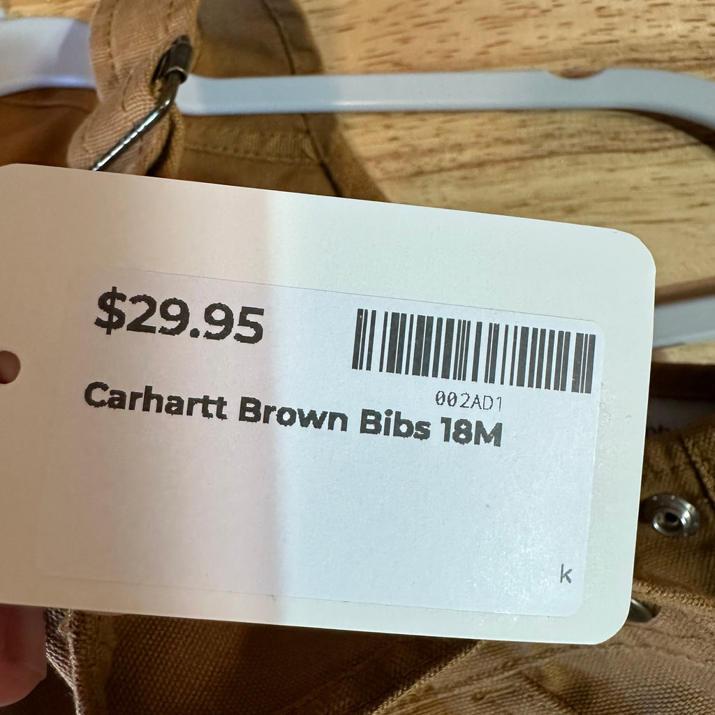 Carhartt Brown Bibs 18M