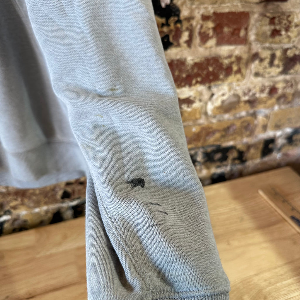 Carhartt Hoodie Sweatshirt Gray Mens Size Large Force Relaxed Fit Spellout