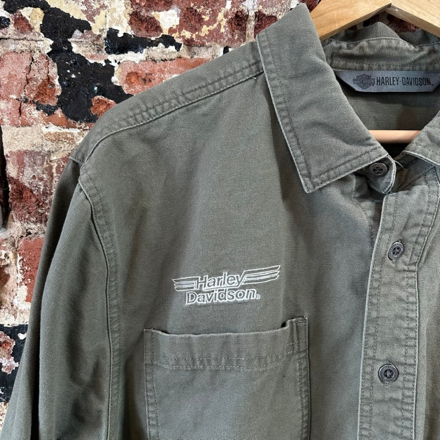 Harley Mens XL L/S Button Up