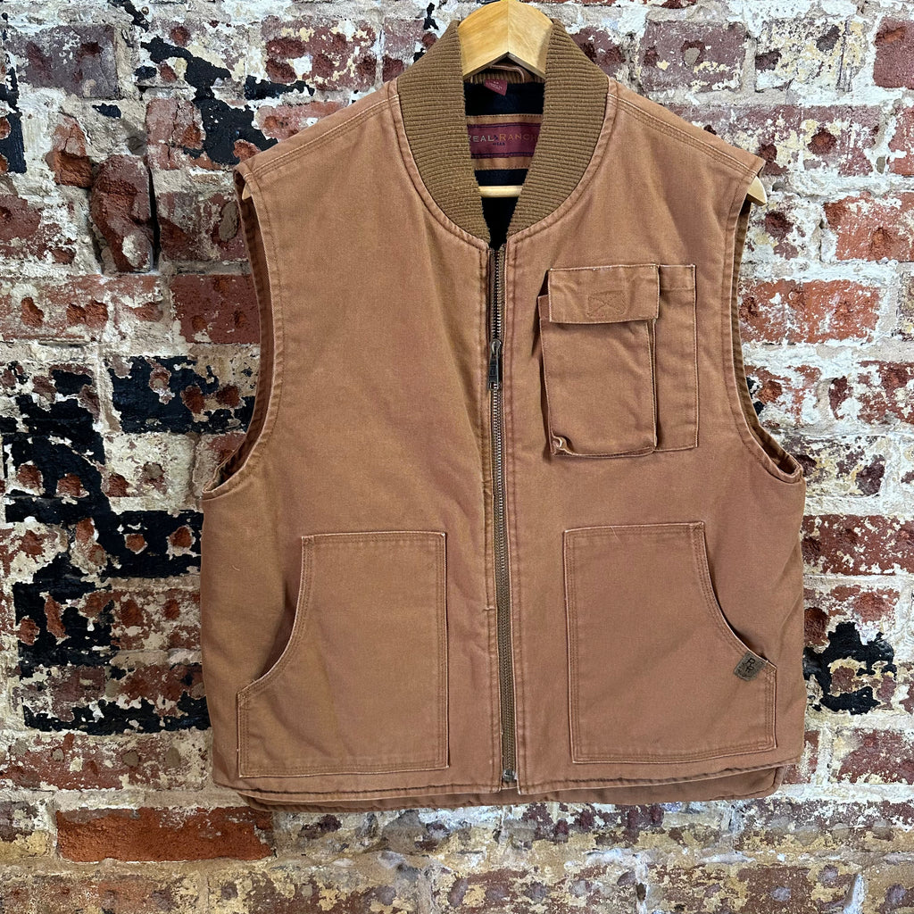 Real Ranch Mens Medium Brown Vest