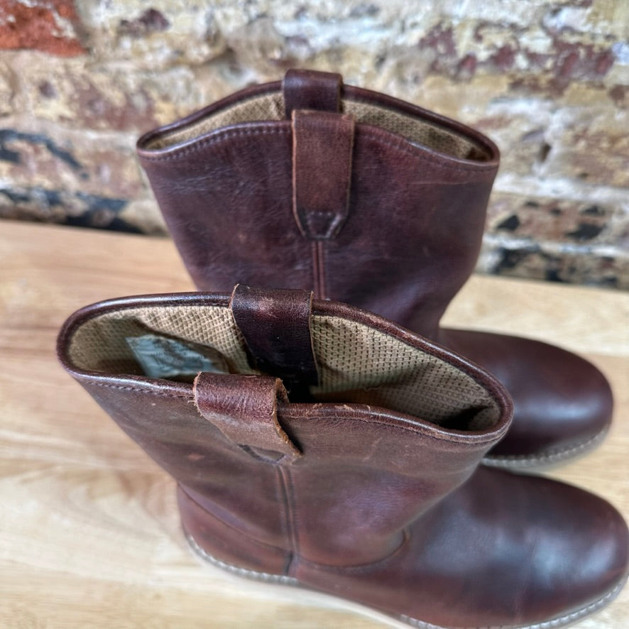 Durango Wellington Brown Leather Western Cowboy Boots Mens 9.5 Wide