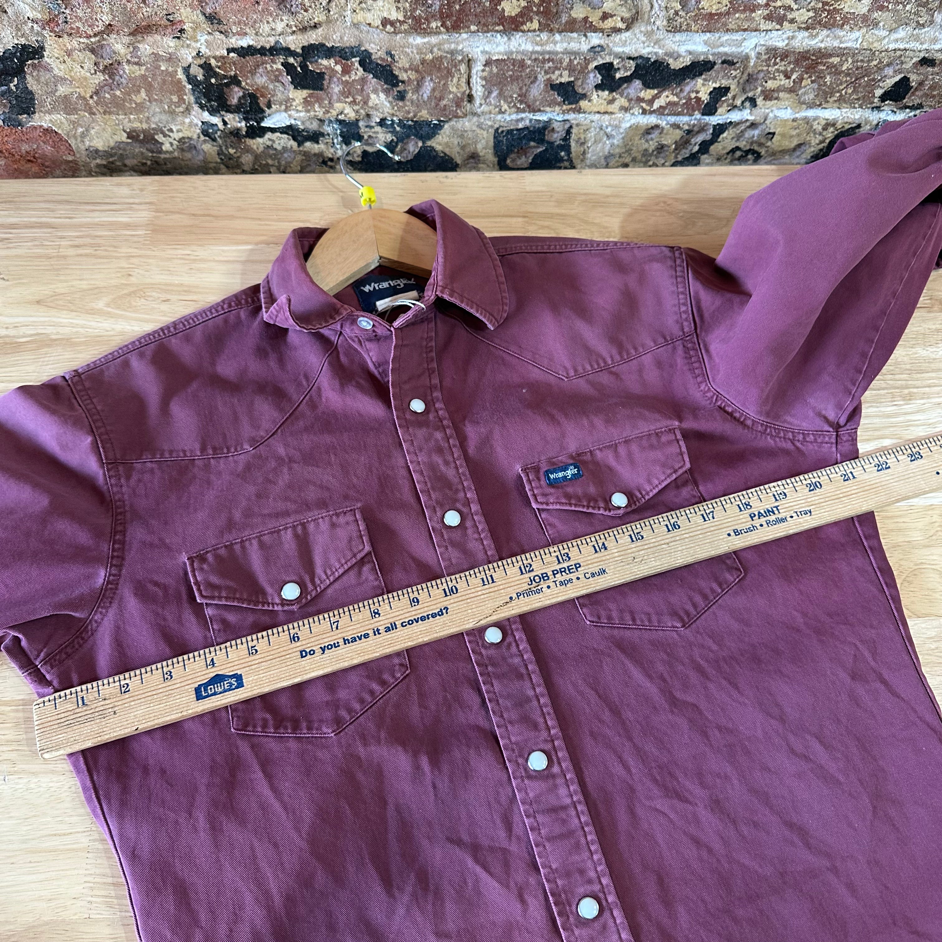 Wrangler Mens Medium Purple Western Shirt