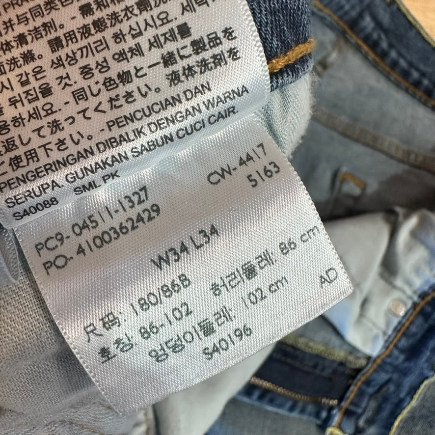 Levis Mens 511 Blue Jeans 34x34 Slim Fit Modern Denim Levi's