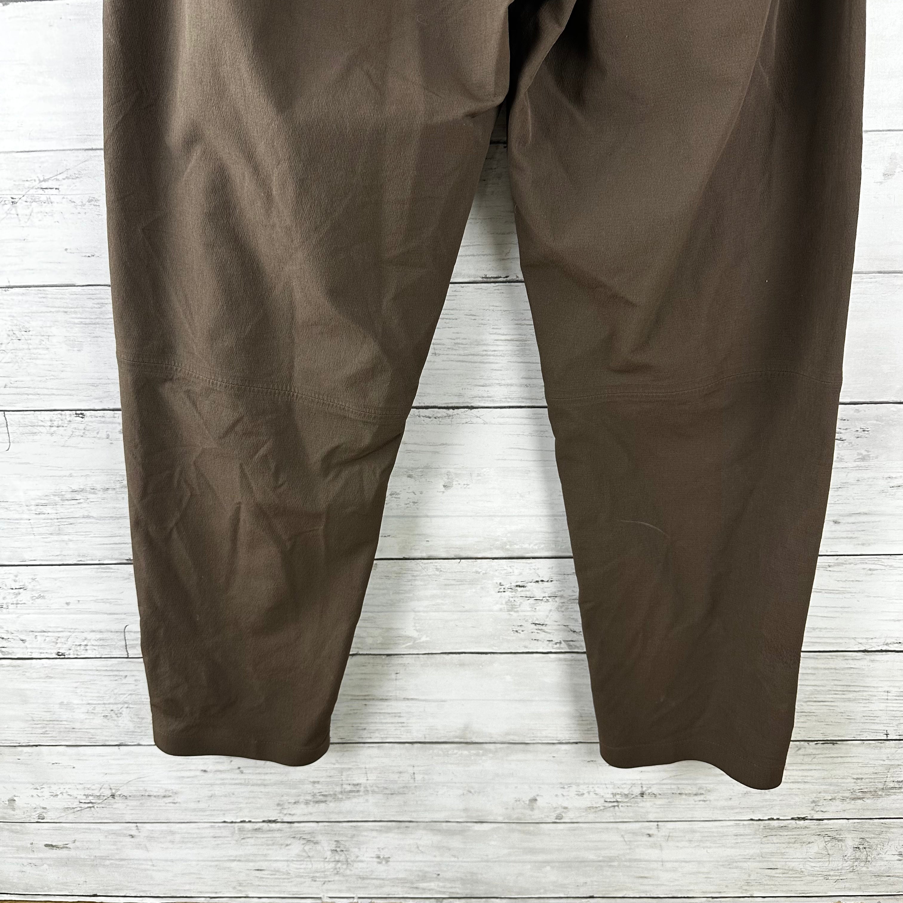 Outdoor Voices Pants Women Small Brown Cropped Elastic Waist Activewear 26x25