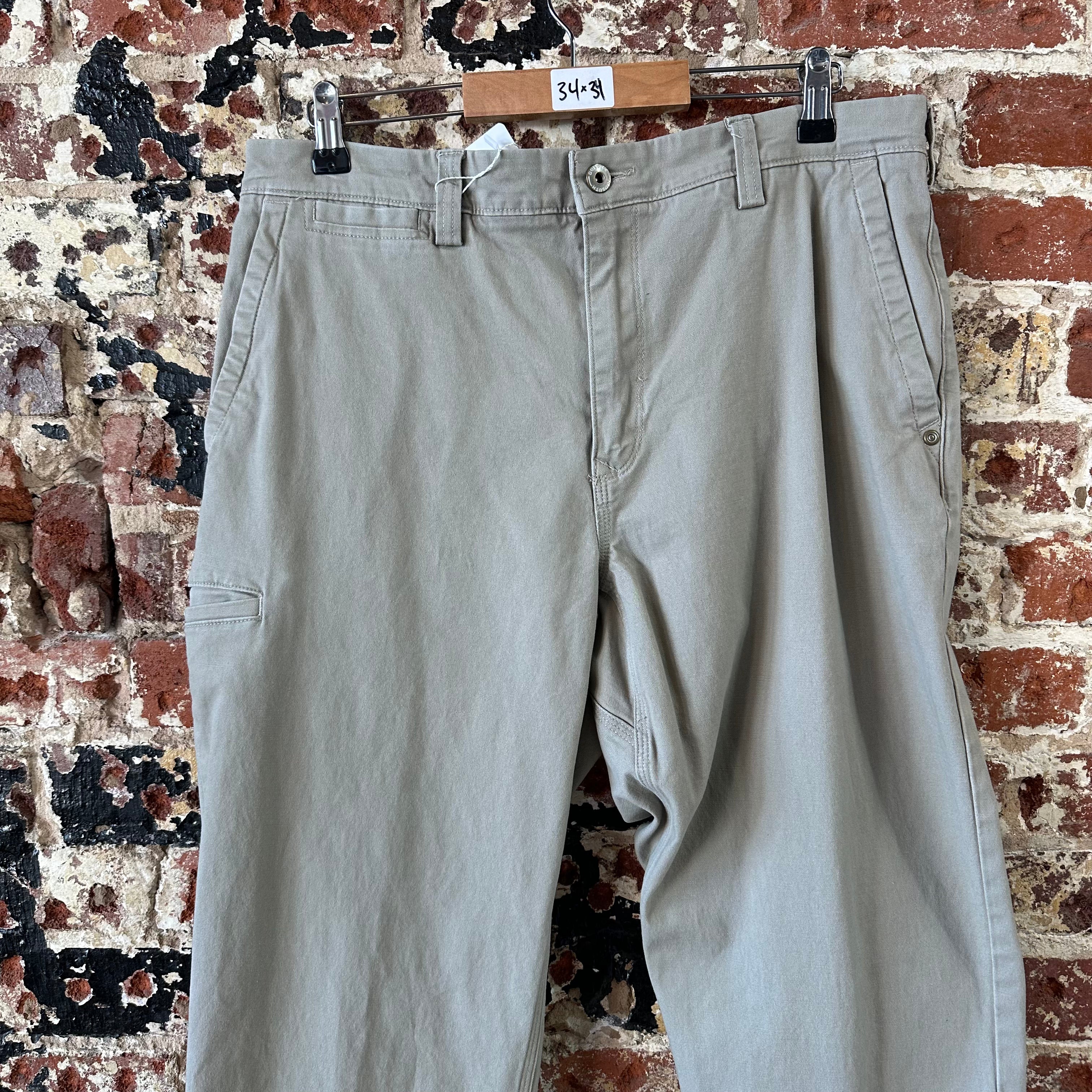 Duluth Trading Pants Mens 34x34 Biege Flex Ballroom Khakis Outdoor Casual