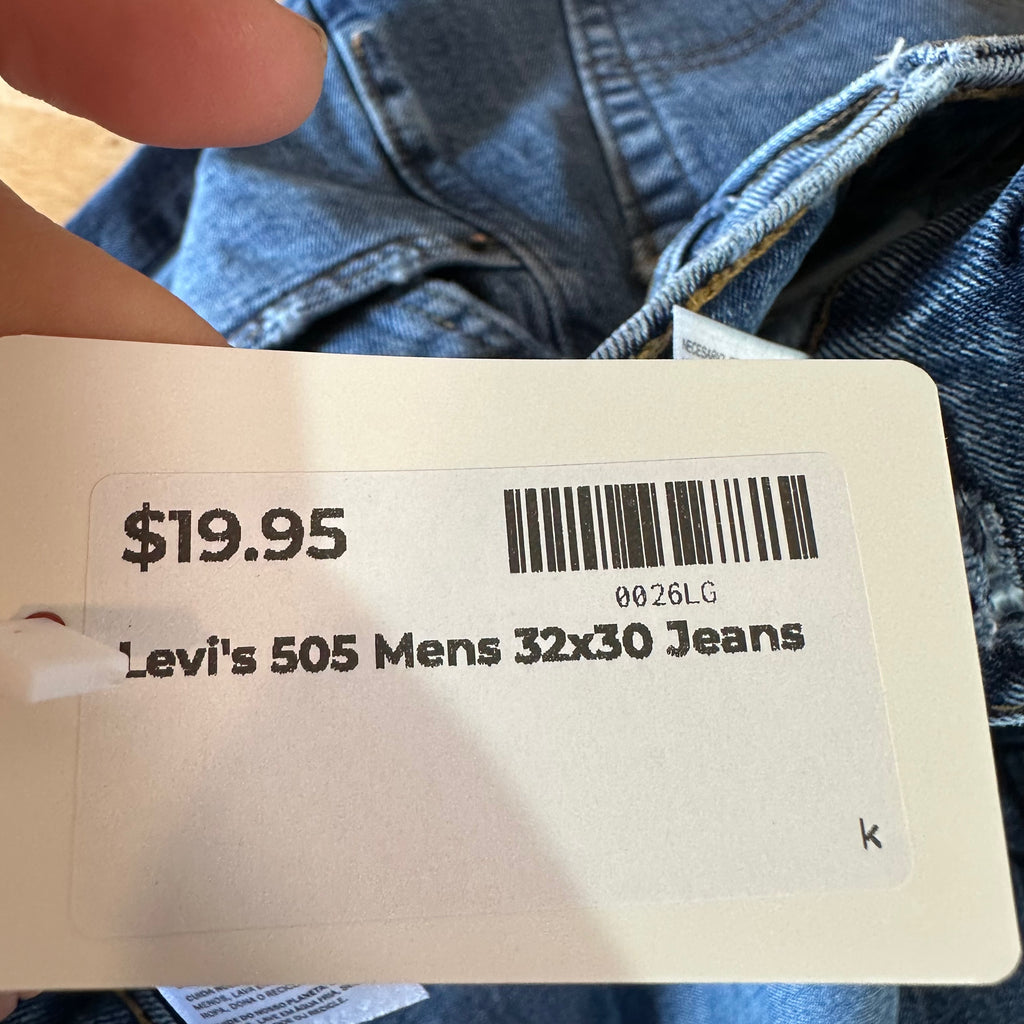 Levi's 505 Mens 32x30 Blue Jeans