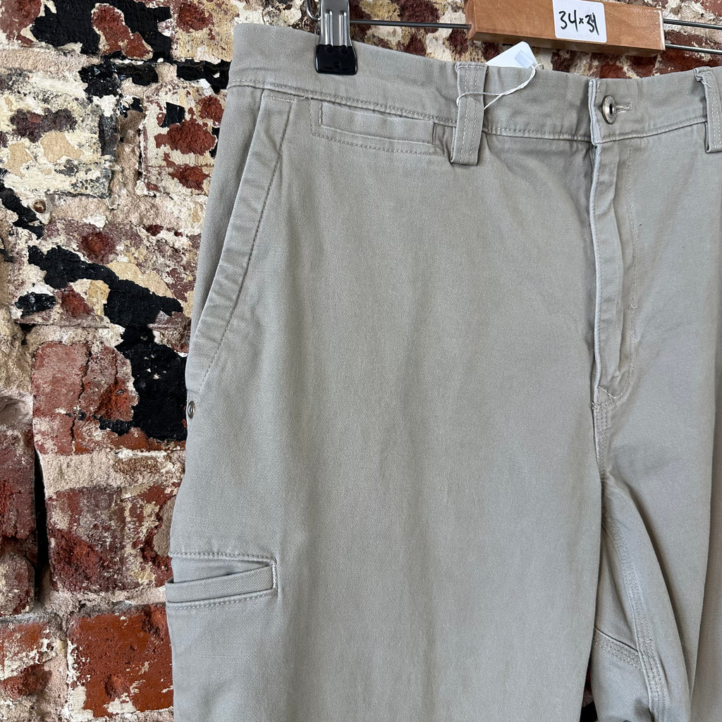 Duluth Trading Pants Mens 34x34 Biege Flex Ballroom Khakis Outdoor Casual