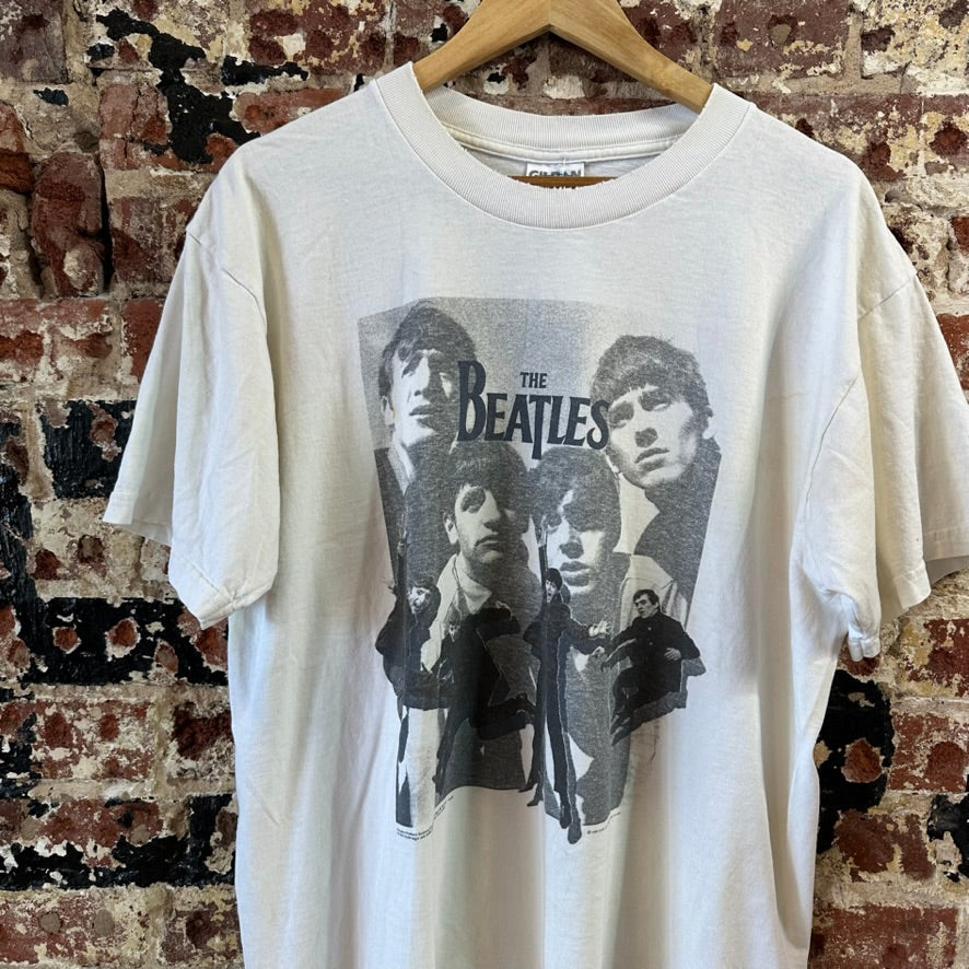 VTG Beatles Men's XL S/S White T-Shirt
