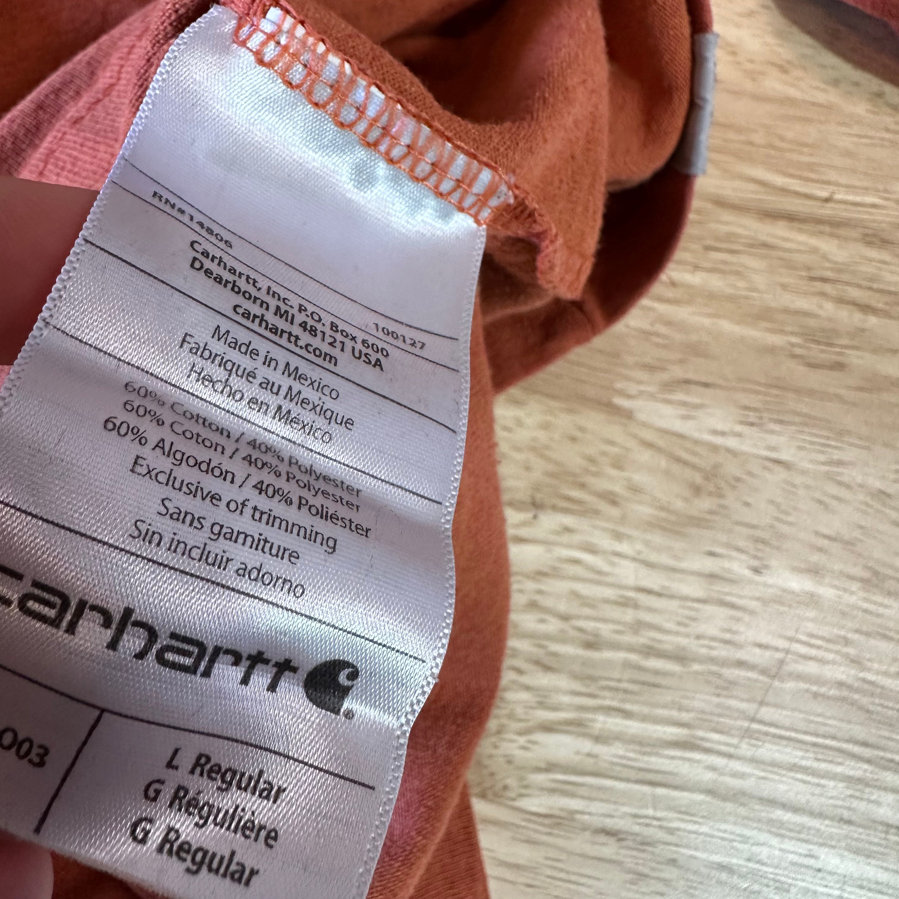 Carhartt Mens Large Long Sleeve T-Shirt
