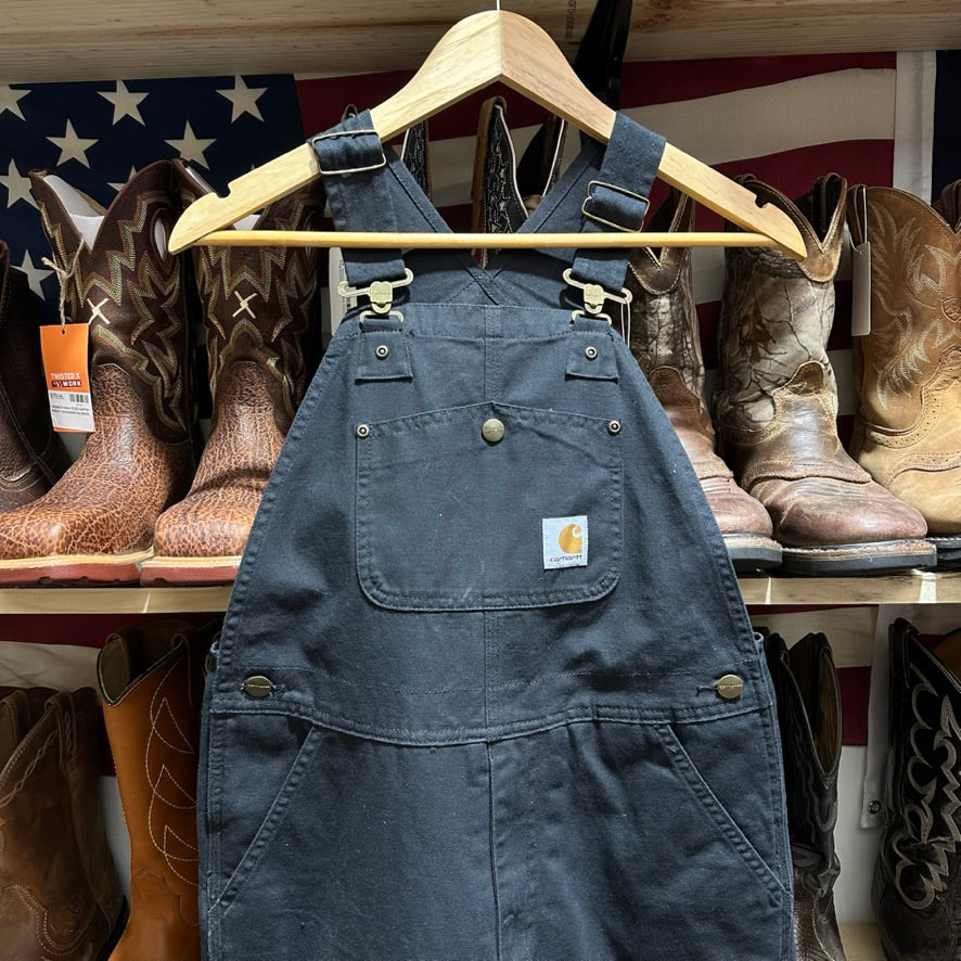 Carhartt Insulated Overalls Black boys 12 Bibs