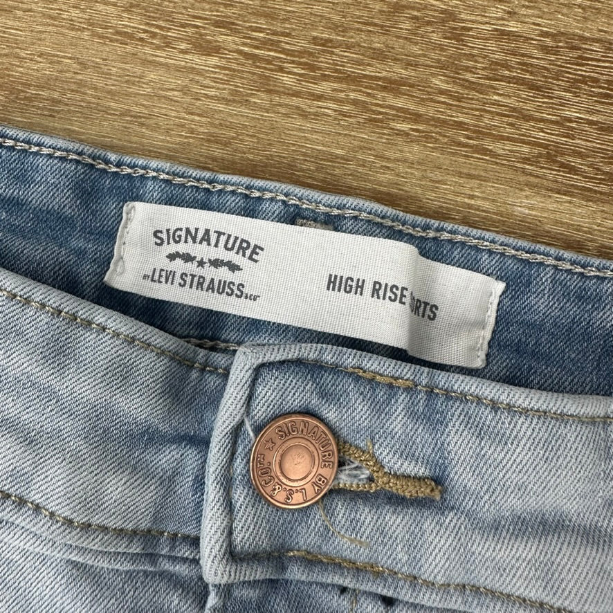 Levi's Cut Off Denim Blue Jean Shorts Womens 14-32 Distressed - 32x3"