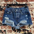 Levi's Cut Off Denim Jean Shorts Womens 27 Distressed - 27x3"